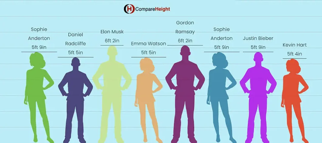 Height Comparison Chart in Feet
